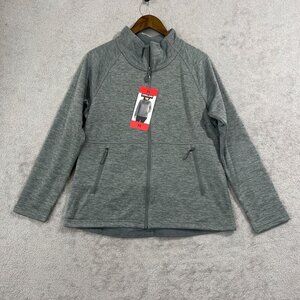 NEW Kirkland Women's M Signature Ladies Fleece Full Zip Jacket/ Sweatshirt Gray